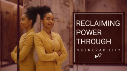 Confident Black woman in a yellow blazer standing with arms crossed, reflecting empowerment and vulnerability, highlighting the theme of reclaiming power through vulnerability.