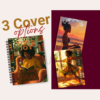 A close-up view of three "Create Your Joy" journals with the text "3 Cover options" indicating the variety of cover designs available.